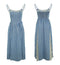 Cottagecore Plaid Lace Patchwork Slip Dress