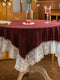 French Velvet Lace Trim Tablecloth