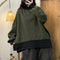 Oversized Fit Stand Collar Fleece Lined Sweatshirt