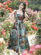 Vintage Art Print Overall Dress