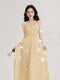 3D Flowers Slip Dress + White Cardigan