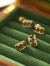 Royal Olivine CZ Diamond Earrings