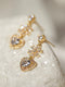 Heart CZ Diamond Earrings