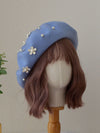 Coquette Floral Wool Blended Beret Hat