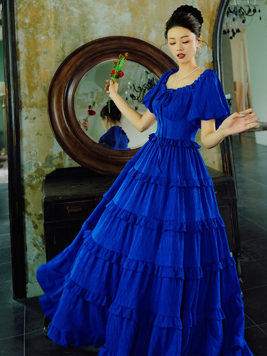 fairy spring dress Cottagecore Lace-Trim Midi Dress main image 1