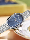 Oval Dial Mesh Bracelet Watch