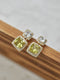 Shiny Olivine CZ Diamonds Earrings