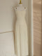 Pleated Maxi Slit Evening Dress