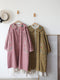 Embroidered Loose Fit Corduroy Coat