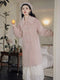 Pink Toggled Buttons Coat