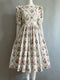 Vintage Rose Print Cotton Dress