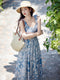 Romantic Floral Beach Dress 2 pcs Set