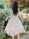 Traditional Button Floral Tea Dress