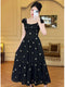 Romantic Black Embroidery Dress