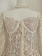 Vintage Butterfly Lace Puffy Dress(With Pad)