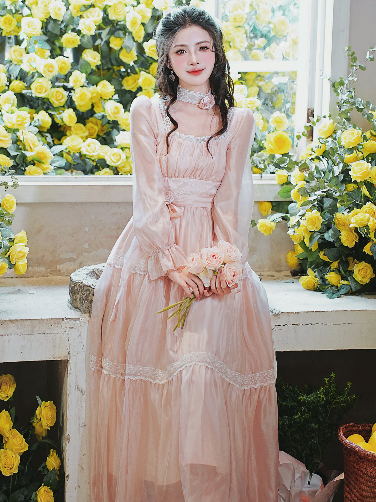 Fairycore Pink Lace Trim Dress– The Cottagecore