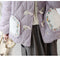 Cute Embroidered Collar Quilted Coat