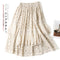 Cute Lace Trim Floral Skirt