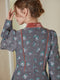 Victorian Stand Collar Linen Dress