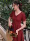 French Embroidery Slim Waist Dress