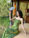 Elegant Green Slip Dress