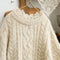 Lace Trim Collar Woolen Sweater