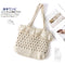 Crocheted Lace Trim Shoulder Bag