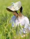 Vintage Flower Decor Straw Hat