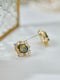 Rhombus Zircon Earrings