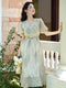 V Neck Puffy Sleeve Dress