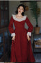 Royalcore Cotton Corduroy Red Dress