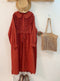 Peter Pan Collar Embroidered Lace Drawstring Dress