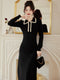 Romantic Shirt Collar Knitted Dress