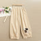 Cute Patchwork Hem Corduroy Pants