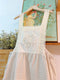 Lace Plaid Pinafore Dress