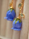 Blue Roses Glaze Earrings