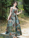 Vintage Art Print Overall Dress