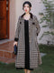 Vintage Thick Fleece Lined Coat With Belt