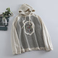Super Cute Embroidered Knitted Hoodie