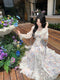 Monet Vibe Slip Dress + Ruffled Cardigan