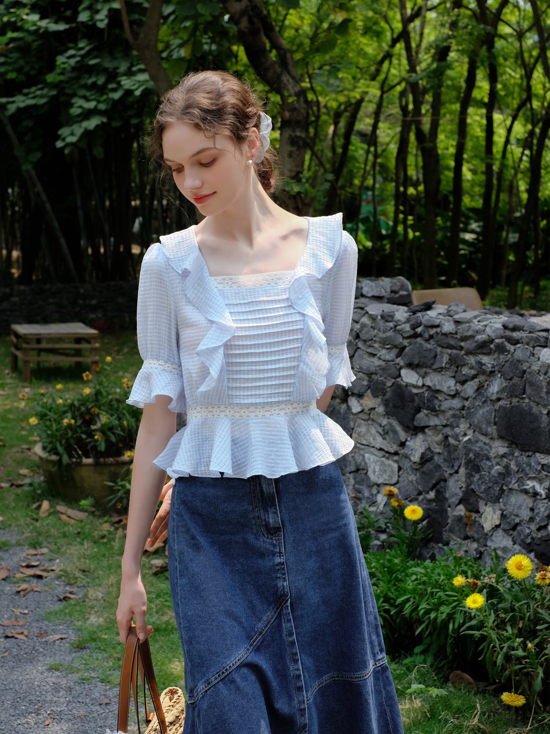 Cute Ruffled Shirt Romantic Ruffled Shirt– The Cottagecore