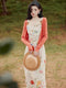 Romantic Cardigan + Floral Dress 2pcs Set