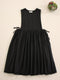 Embroidered Drawstring Pinafore Dress