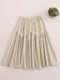 Cotton Plaid Skirt