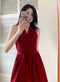 Halter Neck Red Vintage Dress