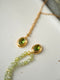 Olivine Bead/ Titanium Necklace