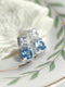 Super Shiny Blue CZ Diamonds Earrings