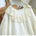 Lace Collar Loose Fit Flared Shirt