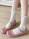 Solid Color Frilled Socks