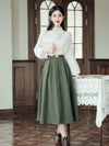 Vintage Sweater+Elegant Skirt 2pcs Set